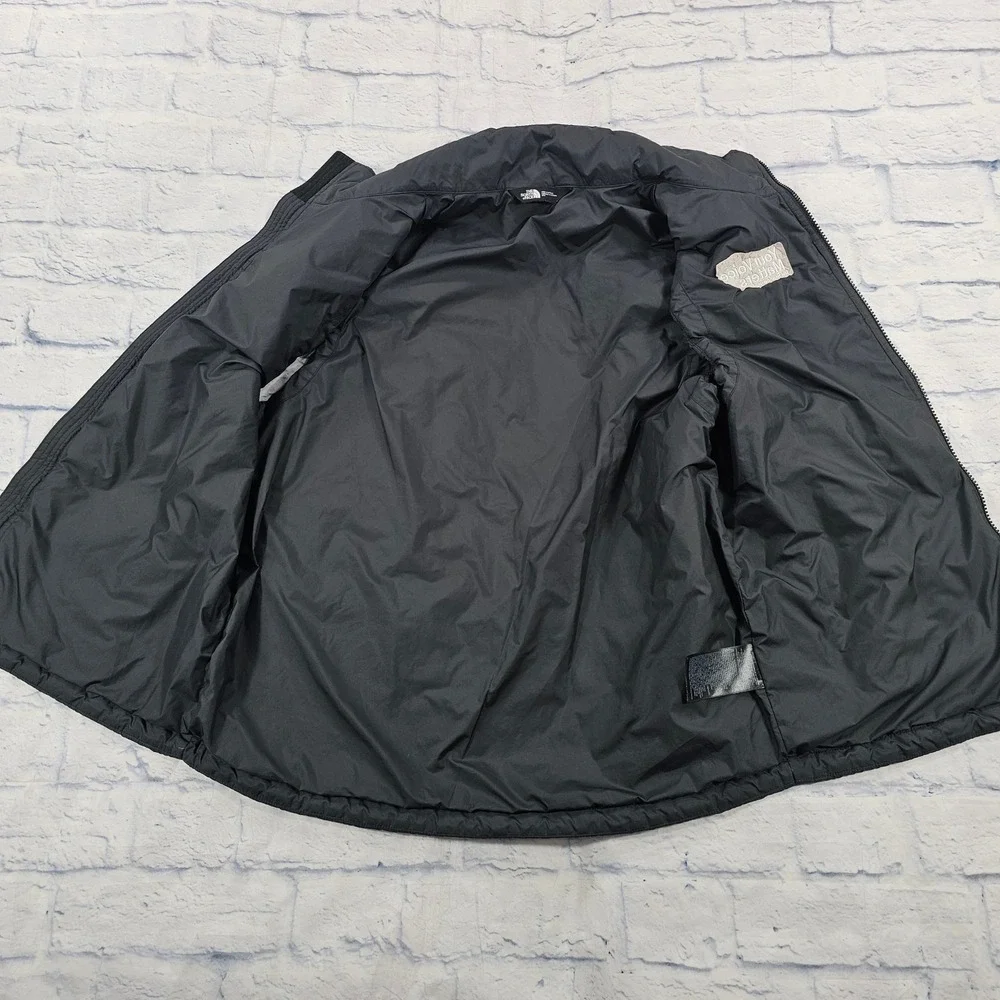 The North Face Puffer Vest MENS M Black Quilted Full Zip Outdoor Gorpcore Logo